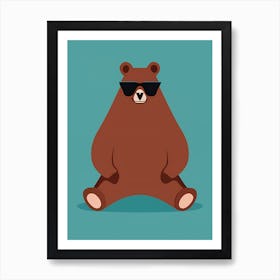 Bear In Sunglasses 1 Art Print