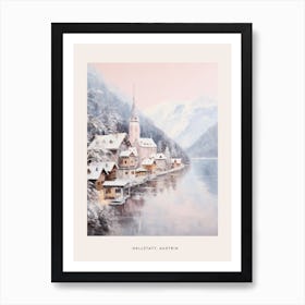 Dreamy Winter Painting Poster Hallstatt Austria 2 Poster