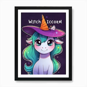 Witch Unicorn Art Print