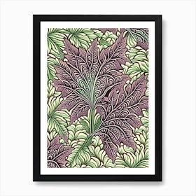 Coleus Leaf William Morris Inspired 3 Art Print