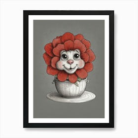 Flower In A Pot Art Print