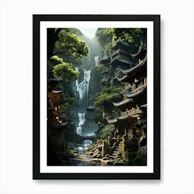 Asian Village 1 Art Print