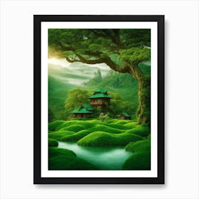 Japanese Garden Art Print