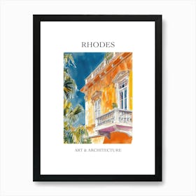 Rhodes Travel And Architecture Poster 3 Art Print