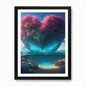 Flower Water Oasis Art Print