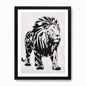 Geometric Lion 4 Art Print