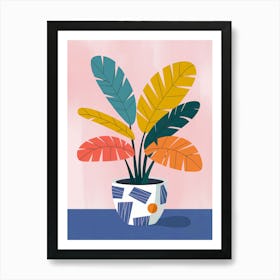 Tropical Plant In A Pot. Nature takes its time, yet everything falls into place effortlessly. Art Print