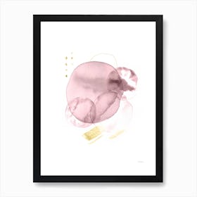 Turns In Pink And Gold Art Print