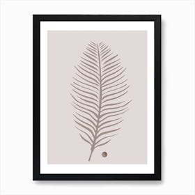 Taupe Palm Art Print