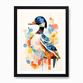 Bird Painting Collage Duck 4 Art Print