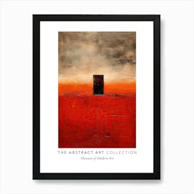 Red Door Abstract Painting 1 Exhibition Poster Art Print