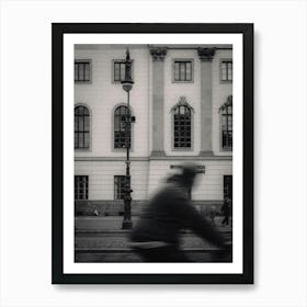 Man On A Bicycle Art Print