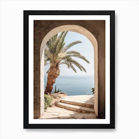 Mediterranean Arch Seascape, Summer Vintage Photography Art Print