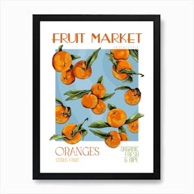 Orange Fruit Market Print 1 Art Print