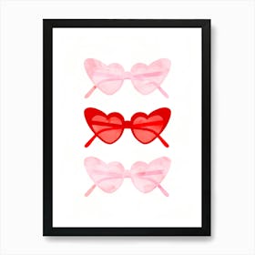 Heart Sunglasses Art Print