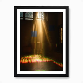 Light Shining Through Window Wall Art Behind Couch Art Print