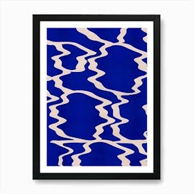 Blue And White Waves 1 Art Print