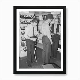 Clerk Measuring Customer For Trousers, San Augustine, Texas By Russell Lee Art Print