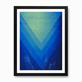 Blue Triangles Art Print