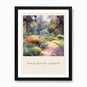 Royal Botanic Gardens Sydney Australia Vintage Cezanne Inspired Poster Art Print