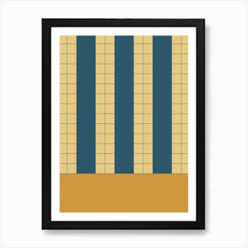 Navy And Gold Harmony Art Print