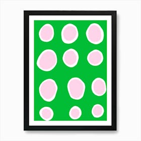 Green circles 1 Art Print