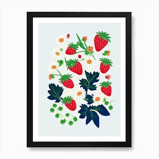 Deka Print Strawberry  Canvas – Bee Handmade