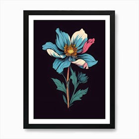 Flower Watercolor Painting Art Print