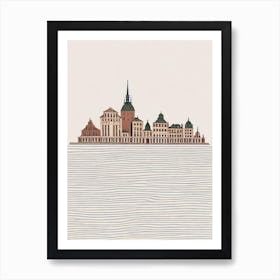 Gamla Stan (Old Town) Stockholm Boho Landmark Illustration Art Print