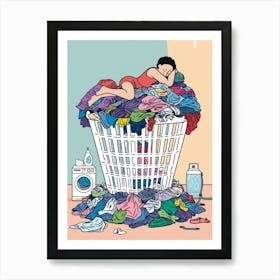 Laundry Basket 3 Art Print