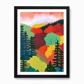 Muir Woods National Park 1 United States Of America Abstract Colourful Art Print