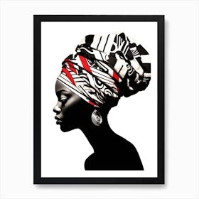 African Woman In A Turban 13 Art Print