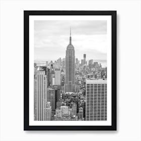Black And White Empire State Building Art Print