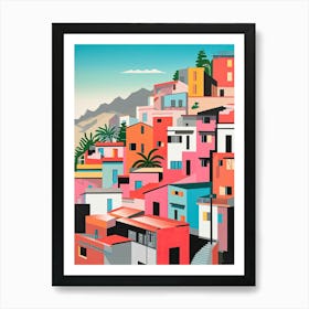 Rio De Janeiro, Brazil, Bold Outlines 3 Art Print