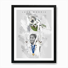 Luka Modric Graffiti Street art Art Print