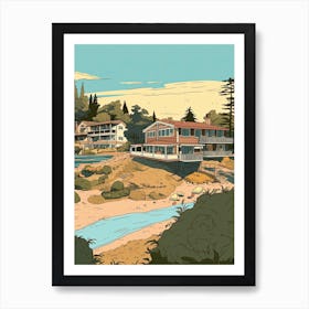 Santa Cruz California United States Travel Illustration 4 Art Print