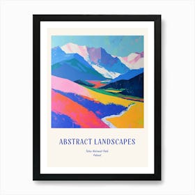 Colourful Abstract Tatra National Park Poland 1 Poster Blue Art Print