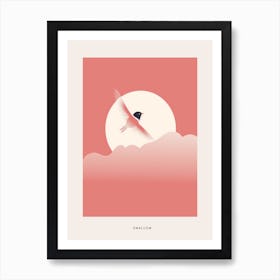 Minimalist Swallow 1 Bird Poster Art Print