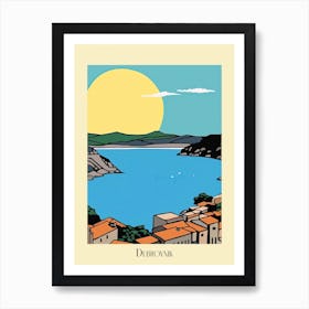 Poster Of Minimal Design Style Of Dubrovnik, Croatia 1 Art Print