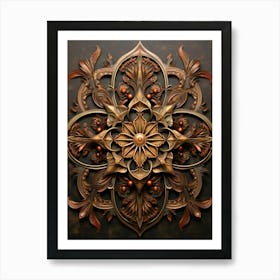 Symmetrical Mandalas Geometric Illustration 11 Art Print