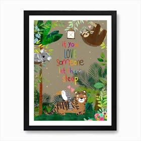 Sleeping Animals Nursery Art Print