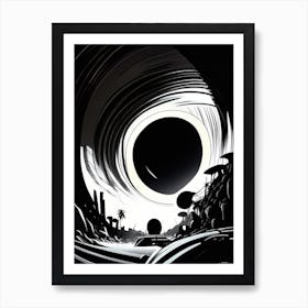 Event Horizon Noir Comic Space Art Print