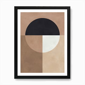 Geometric harmony in brown 3 Art Print