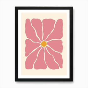 Abstract Flower 01 - Pink Art Print