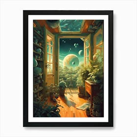 Out of this World - Room with a planetary View Art Print