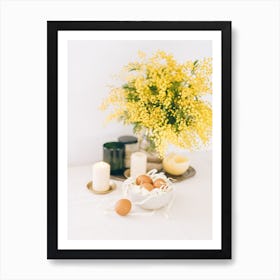 Yellow Mimosa Flowers Art Print