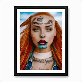 Pretty Punk Girl - Hall-O-Gram Creations 29 Art Print