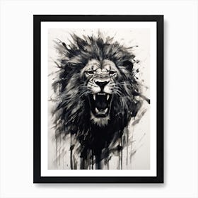 Lion Art Painting Symbolism Style 3 Art Print