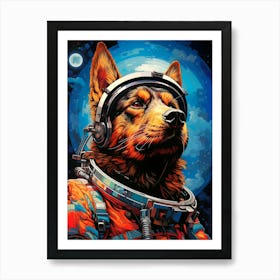 Dog In Space Art Print