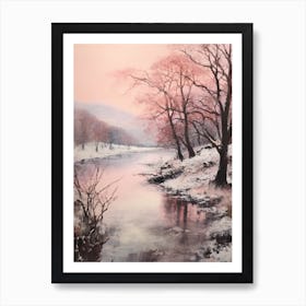 Dreamy Winter Painting The Lake District England 1 Art Print